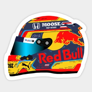 Alex Albon Cartoon Helmet, Abu Dhabi 2020 Sticker